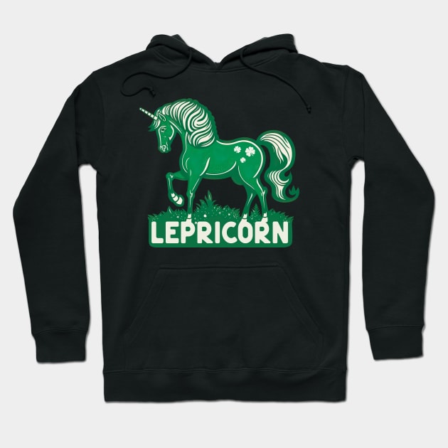 Green Lepricorn for St.Patricks Day Hoodie by PunTime